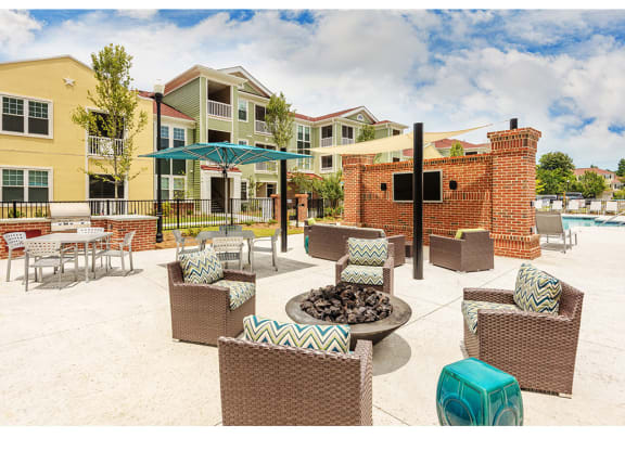 Fire Pit and outdoor TV