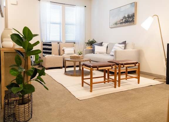 Four Seasons Logan Apartments and Townhomes Living Room VIew from Kitchen