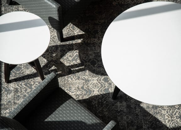 a close up of a table and chairs