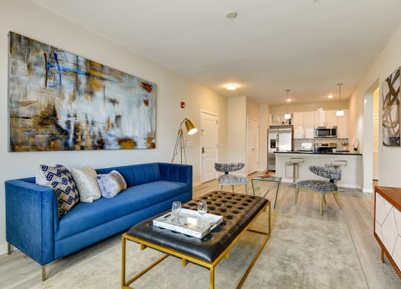 Living Room With Kitchen at Solo at North Bergen, New Jersey