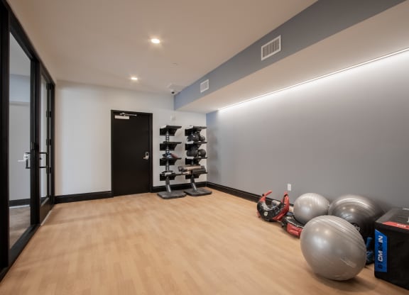 State-Of-The-Art Gym And Spin Studio at The Rail at Red Bank, New Jersey