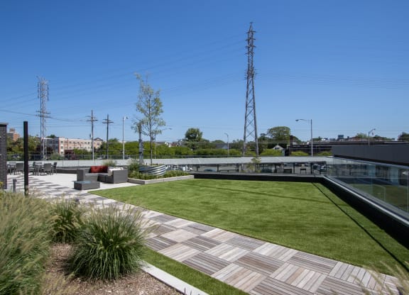 Rooftop Green Space at The Rail at Red Bank, New Jersey