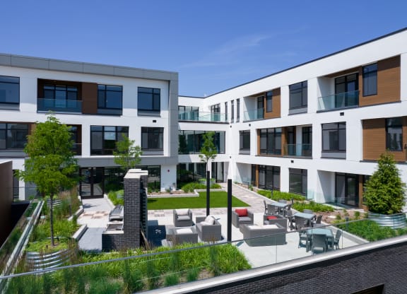 Courtyard Garden at The Rail at Red Bank, New Jersey