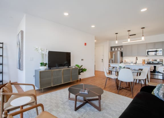 Living Area With Kitchen at The Rail at Red Bank, Red Bank, 07701