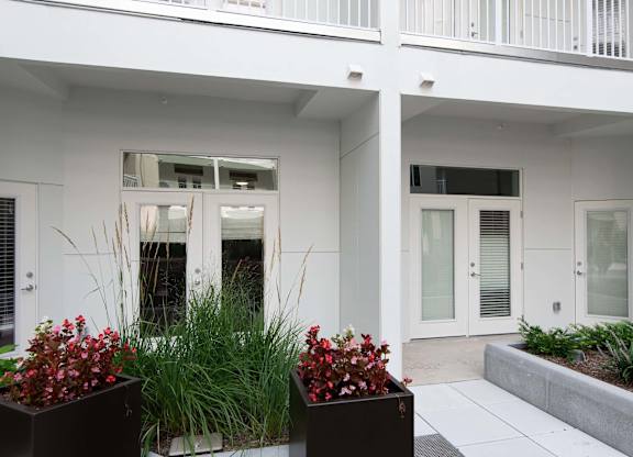 Select apartments at Novi Rise offer direct access to the community's courtyard