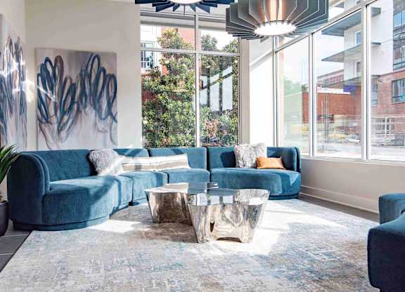 The gorgeous entrance lobby at Novi Rise
