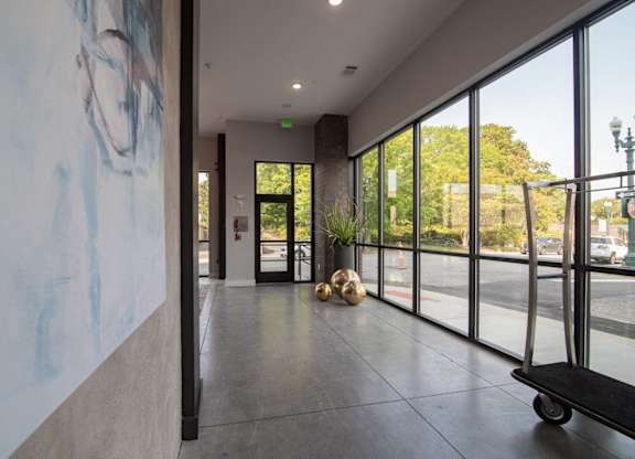 Entrance lobby at Novi Flats
