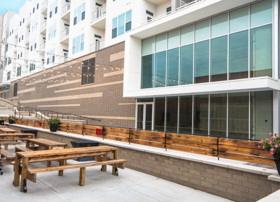 Outdoor Seating at Vida Kannapolis, Kannapolis, North Carolina