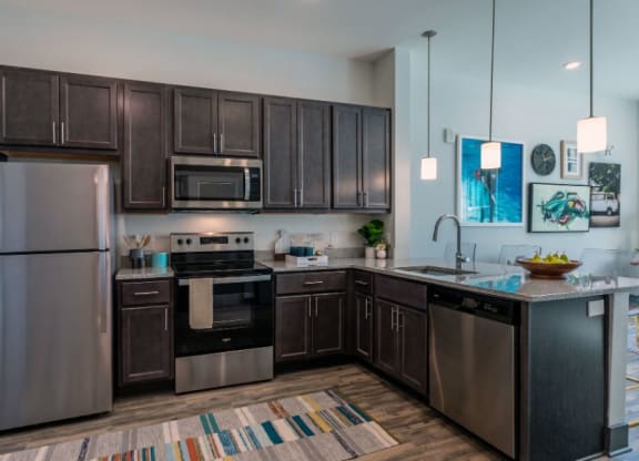 Fully Furnished Kitchen at Vida Kannapolis, Kannapolis, NC, 28081