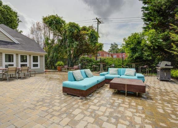 Grill Area with Plush Outdoor Seating
