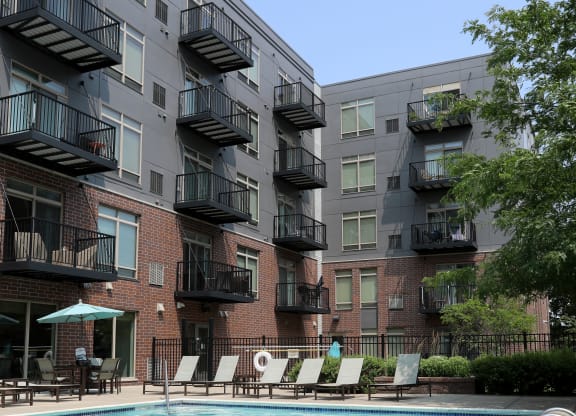 our apartments showcase an unique swimming pool