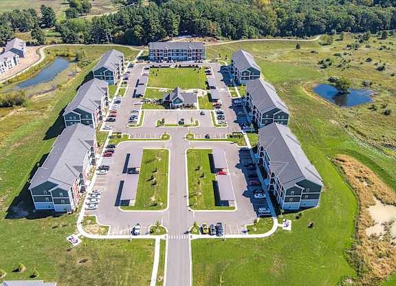 Aerial View of Central Park Apartments in Greenville MI