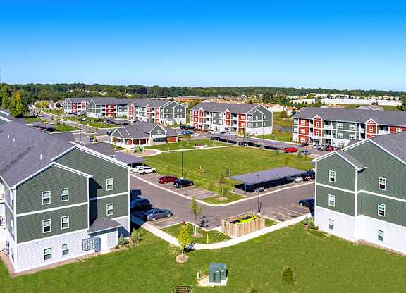 Aerial View of Central Park Apartments in Greenville MI