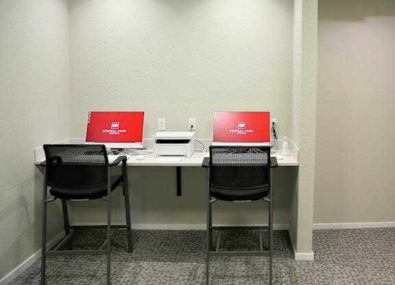 Business Center at Central Park Apartments in Greenville Michigan