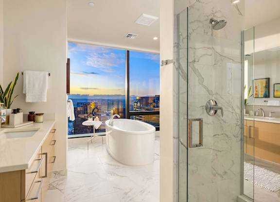 bathroom at Two Lincoln Tower, Bellevue, WA, 98004