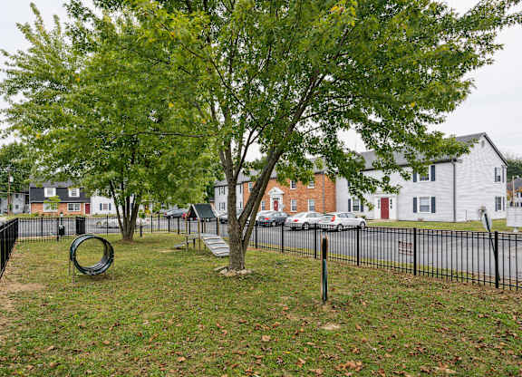 Community playground area with tire swing at The Vale at Walnut Creek Apartments, Columbus