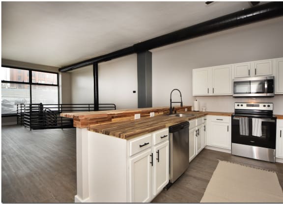 kitchen at Marshall Place Apartments, Cleveland, Ohio