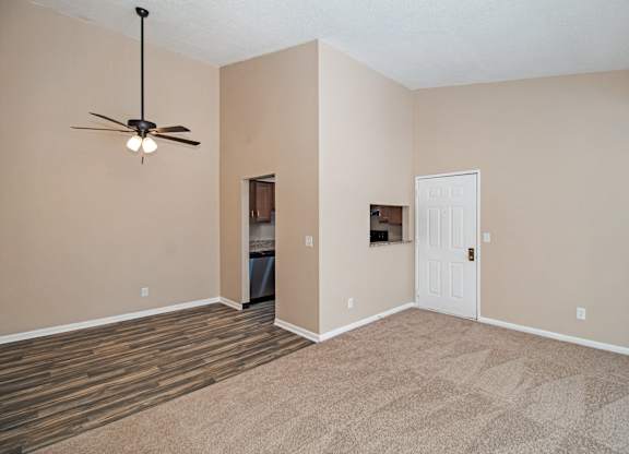 living space and a dining room