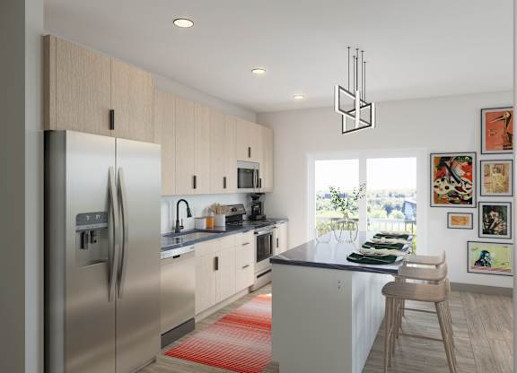 Modern kitchen with an island