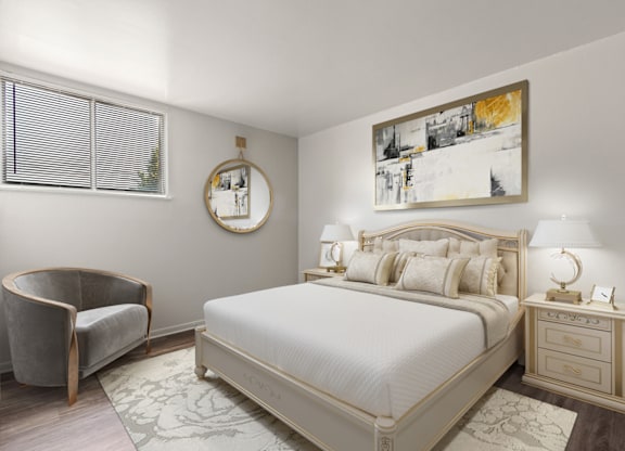 A large bedroom at Commons At Waters Edge, Columbus Ohio