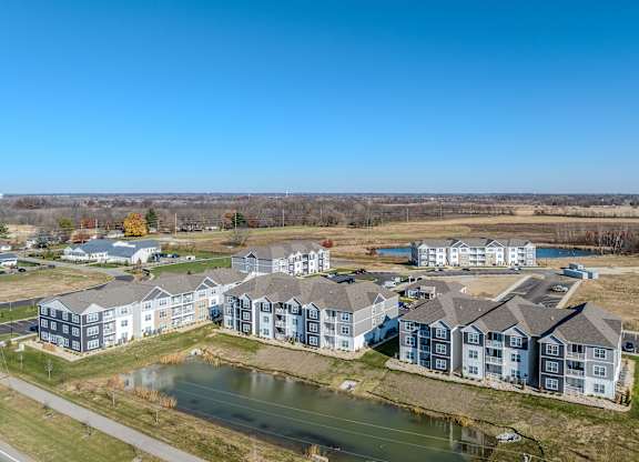 Drone View at The Residences at Akita Lane, Canal Winchester, 43110