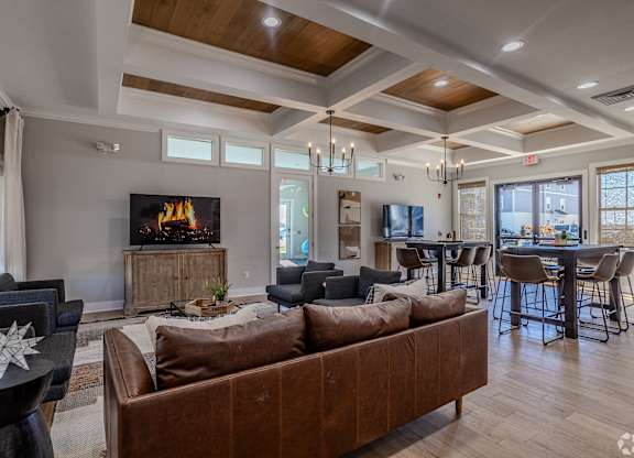Clubroom With Fireplace at The Residences at Akita Lane, Canal Winchester