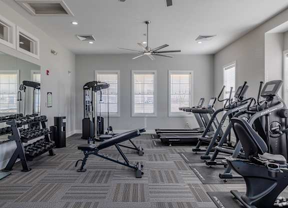 A spacious gym at The Residences at Akita Lane, Canal Winchester, OH 43110