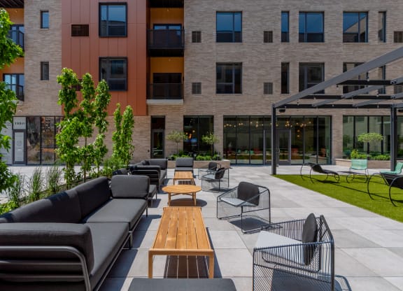 Courtyard at TREO Apartments, Cleveland, 44116