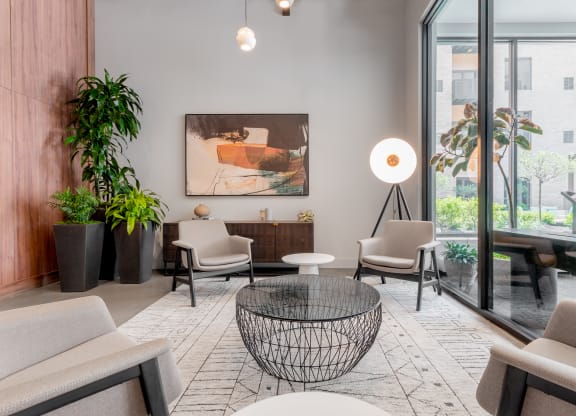 Lobby at TREO Apartments, Cleveland, 44116