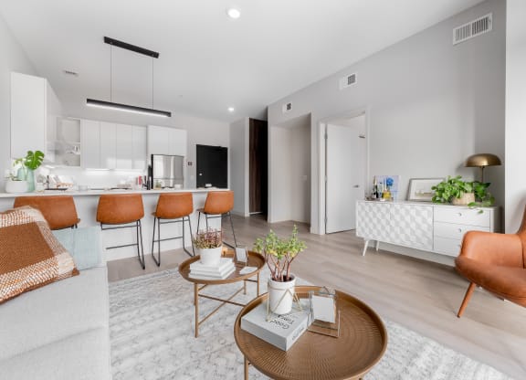 Living Area  at TREO Apartments, Cleveland, 44116