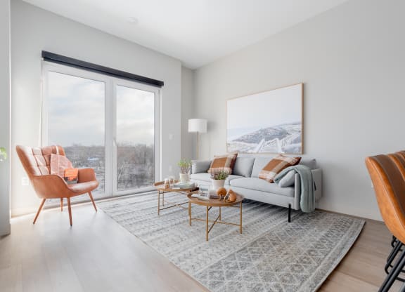 Spacious open floor plan at TREO Apartments, Ohio, 44116