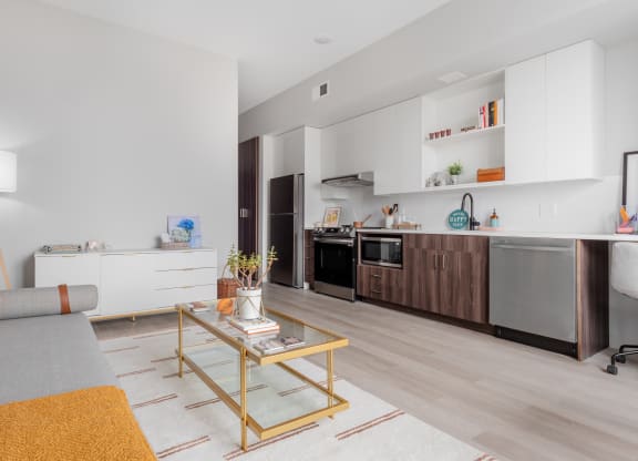 Studio layout at TREO apartments, Cleveland 44116