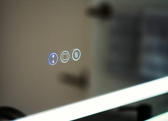 Digital bathroom mirror at Otonomus Las Vegas