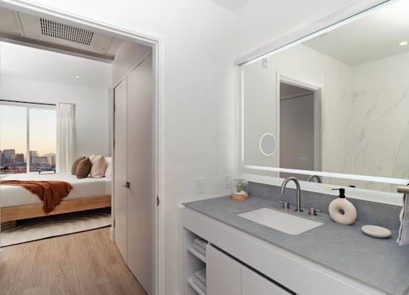 Apartment bathroom at Otonomus Las Vegas