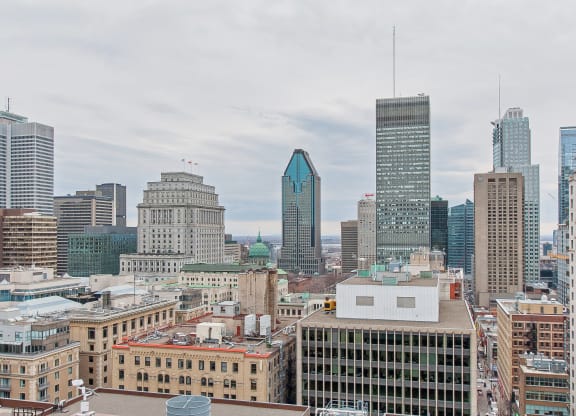 the skyline of the city