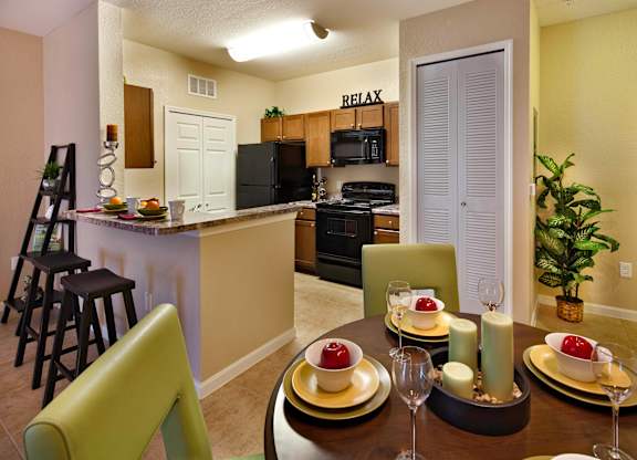Dining Room and Kitchen at Parkway Place Affordable Aparments in Melbourne FL