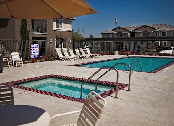 Pool Deck & Spa at Valley Oaks Affordable Apartments in Tulare CA