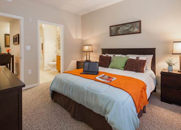 our apartments offer a bedroom with a king sized bed