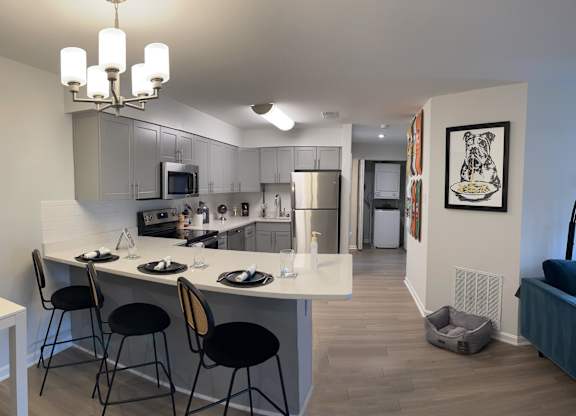 Newly Renovated Kitchen at Fieldpointe Apartments in Frederick MD