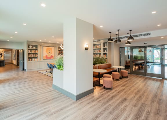 Library at One East Harlem Luxury Apartments in East Harlem, NY