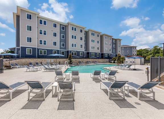 Resort-Style Pool at Carson Crossing Apartments in Southeast Austin TX