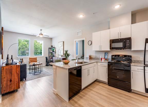 Modern Fully Equipped Kitchens at Carson Crossing Apartments in Southeast Austin TX