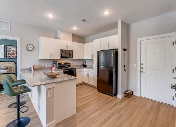Modern Fully Equipped Kitchens at Carson Crossing Apartments in Southeast Austin TX