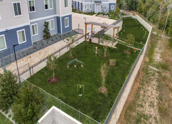 Fenced Dog Park at Carson Crossing Apartments in Southeast Austin TX