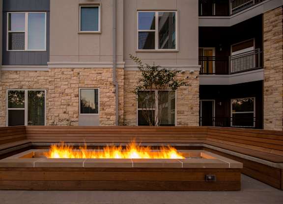 Outdoor Fireside Lounge at Parc at White Rock Luxury Apartments in Dallas TX