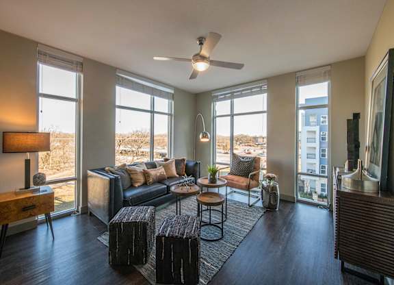 Floor to Ceiling Windows at Parc at White Rock Luxury Apartments in Dallas TX