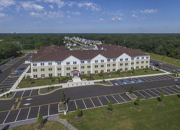Aerial view of Meadow Green Senior Apartments  in Toms River NJ