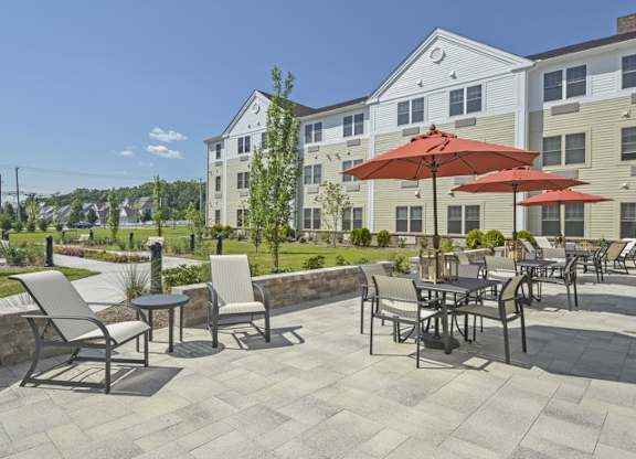 Patio at Meadow Green Senior Apartments  in Toms River NJ