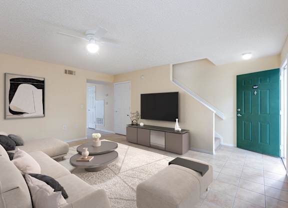 Living Room at Santa Fe Oaks Affordable Apartments in Gainesville FL