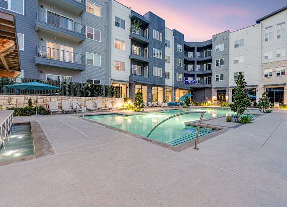 Resort-Style Pool at The Prescott Luxury Apartments on South Congress, Austin TX